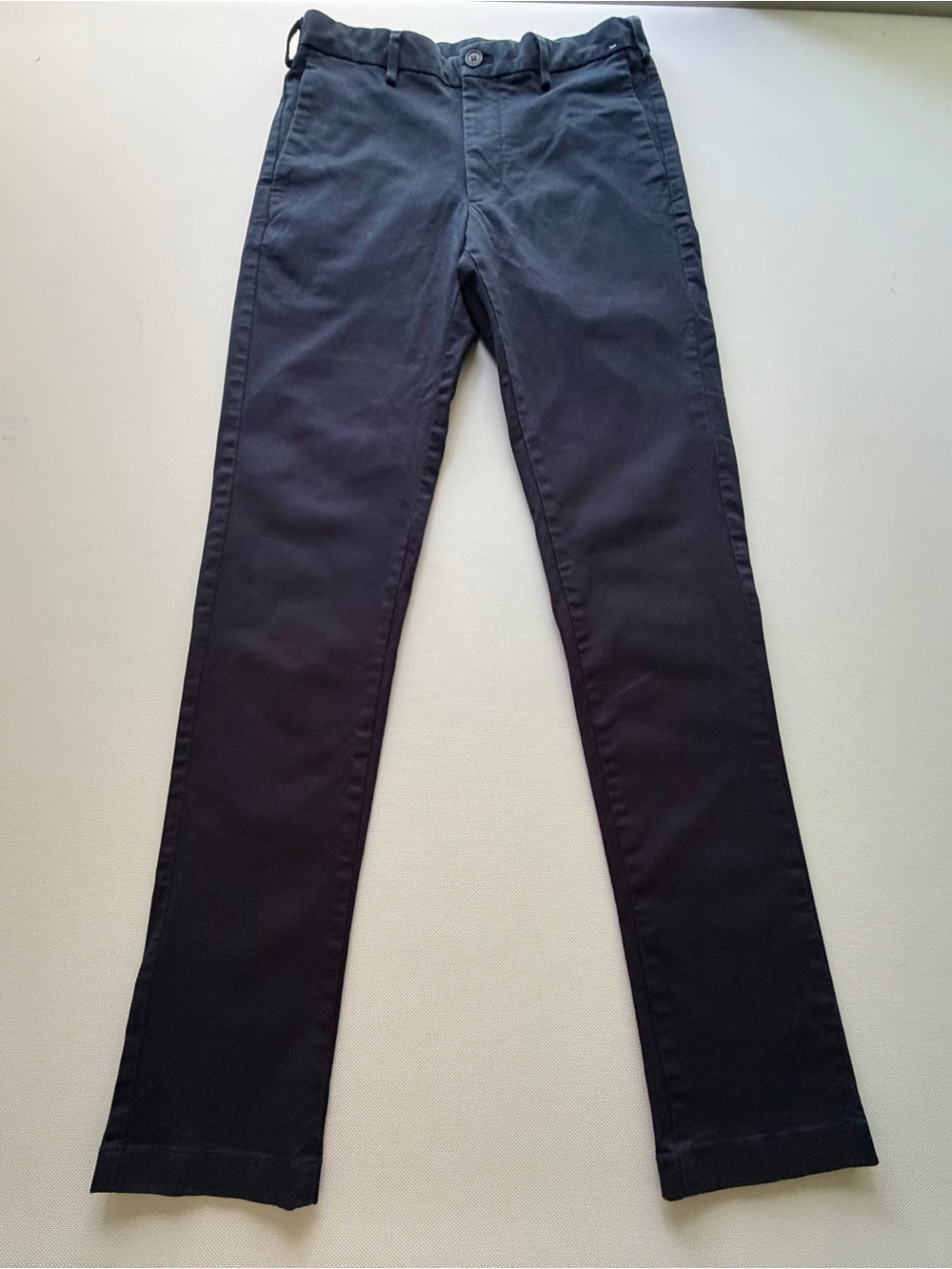 Uniqlo Navy Slim Straight Cotton Spandex Chinos